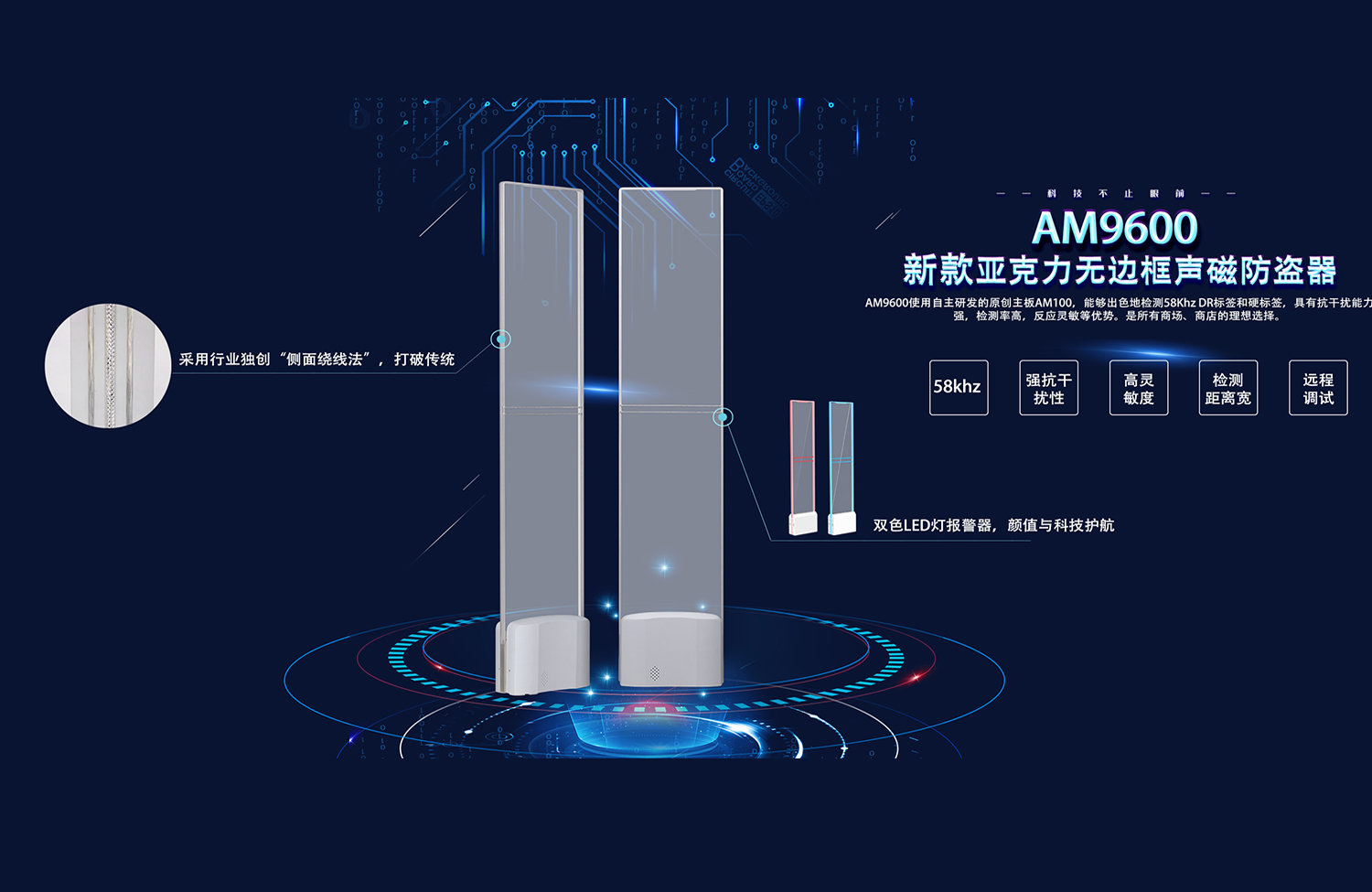 立方美新款亞克力無邊框防盜器AM9600亮相！